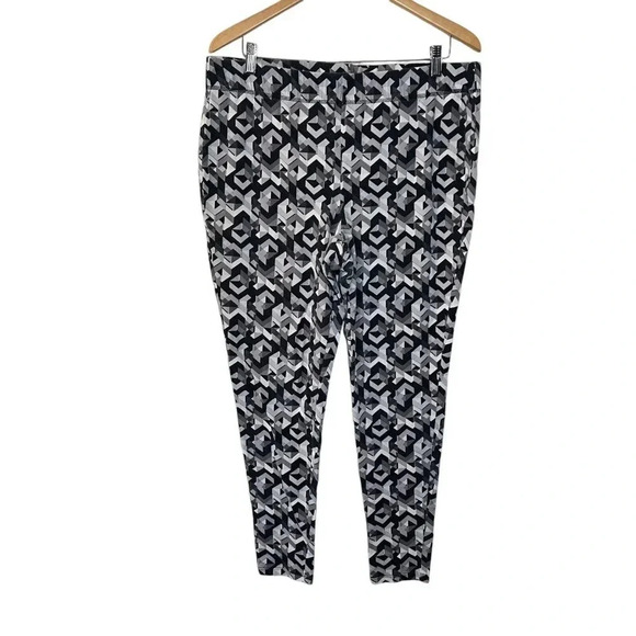 Livi Active Lane Bryant Knit Leggings Plus Size 18/20 Geometric Black Gray White - Picture 1 of 6